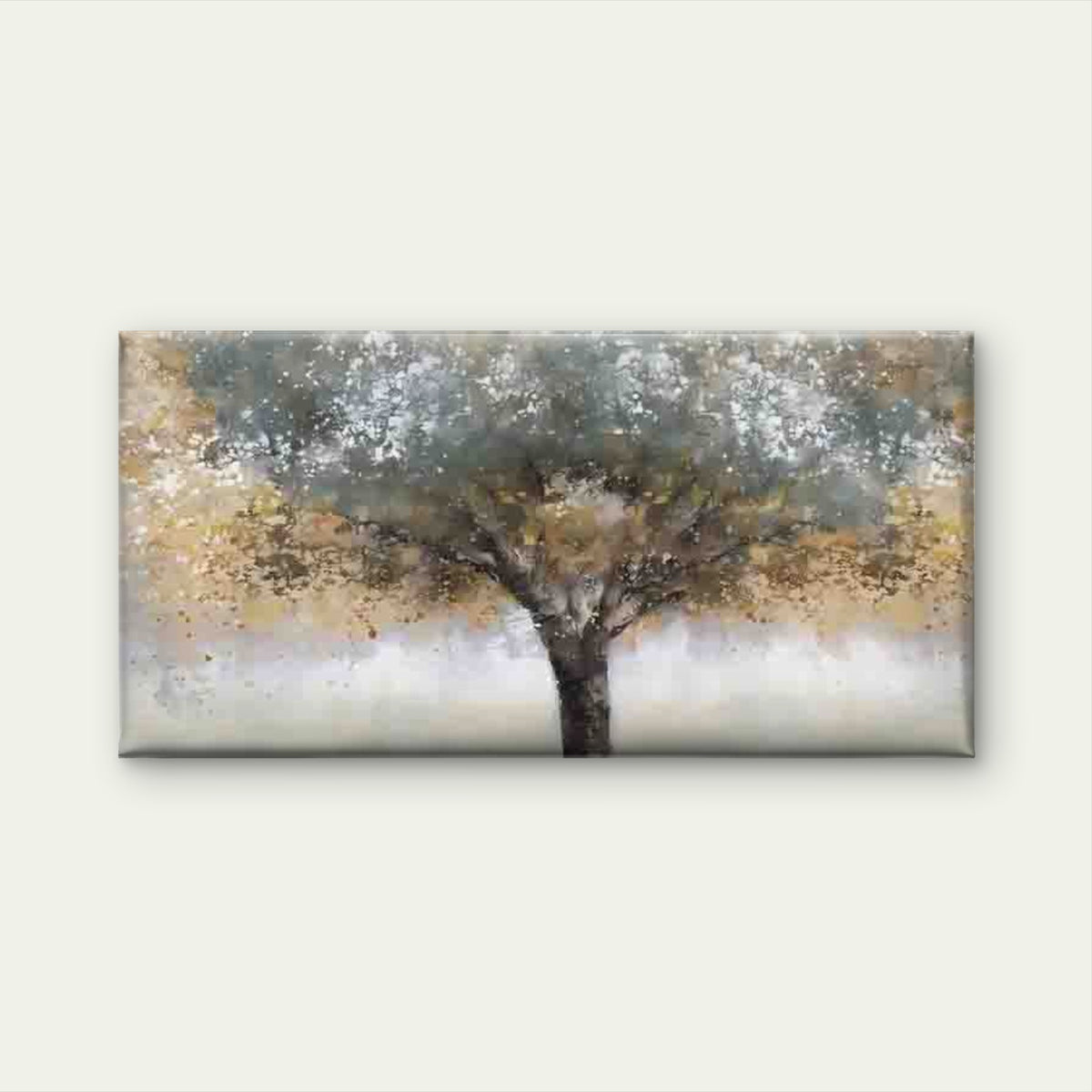 Abstract Autumn Tree Painting Wall Art Canvas Office Home Room Framed 120x60cm