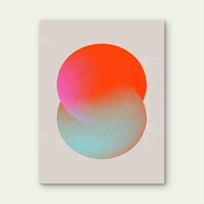Dreamy Color Gradient Oval Design 60x90cm Metal Print Ready to Hang
