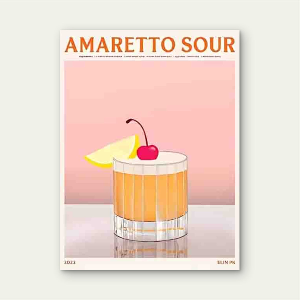 Sour Inspired with Lemon and Cherry Metal Print Ready to Hang