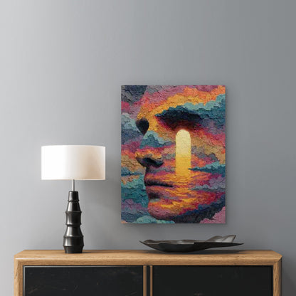 Abstract Surreal Cloud Head 60x90cm Metal Print Ready to Hang