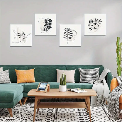 4pcs Kitchen Colorful Spice Spoon Wall Art Canvas Framed