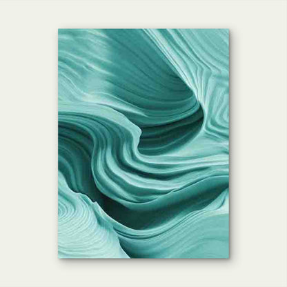Sage Green Retro Metal Print Ready to Hang
