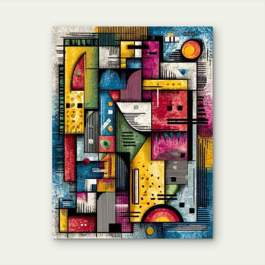 Abstract Modern Geometric 60x90cm Metal Print Ready to Hang
