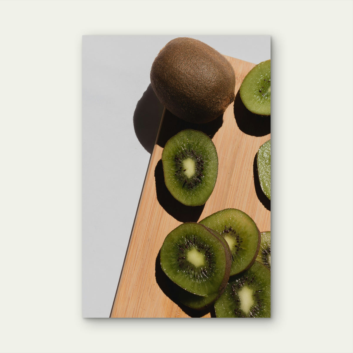 Whole And Sliced Kiwifruit 40x60cm Metal Print Ready to Hang