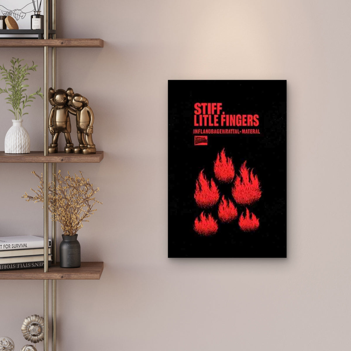 Burning Little Fingers Band 60x90cm Metal Print Ready to Hang