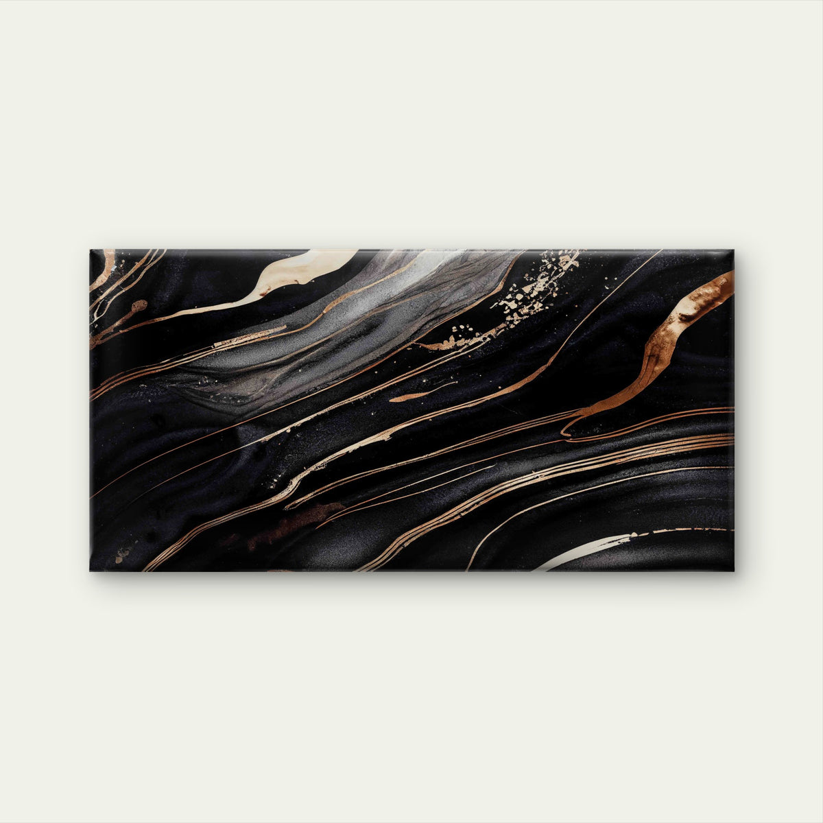 Abstract Marble Pattern Gold Wall Art Canvas Office Home Room Framed 120x60cm