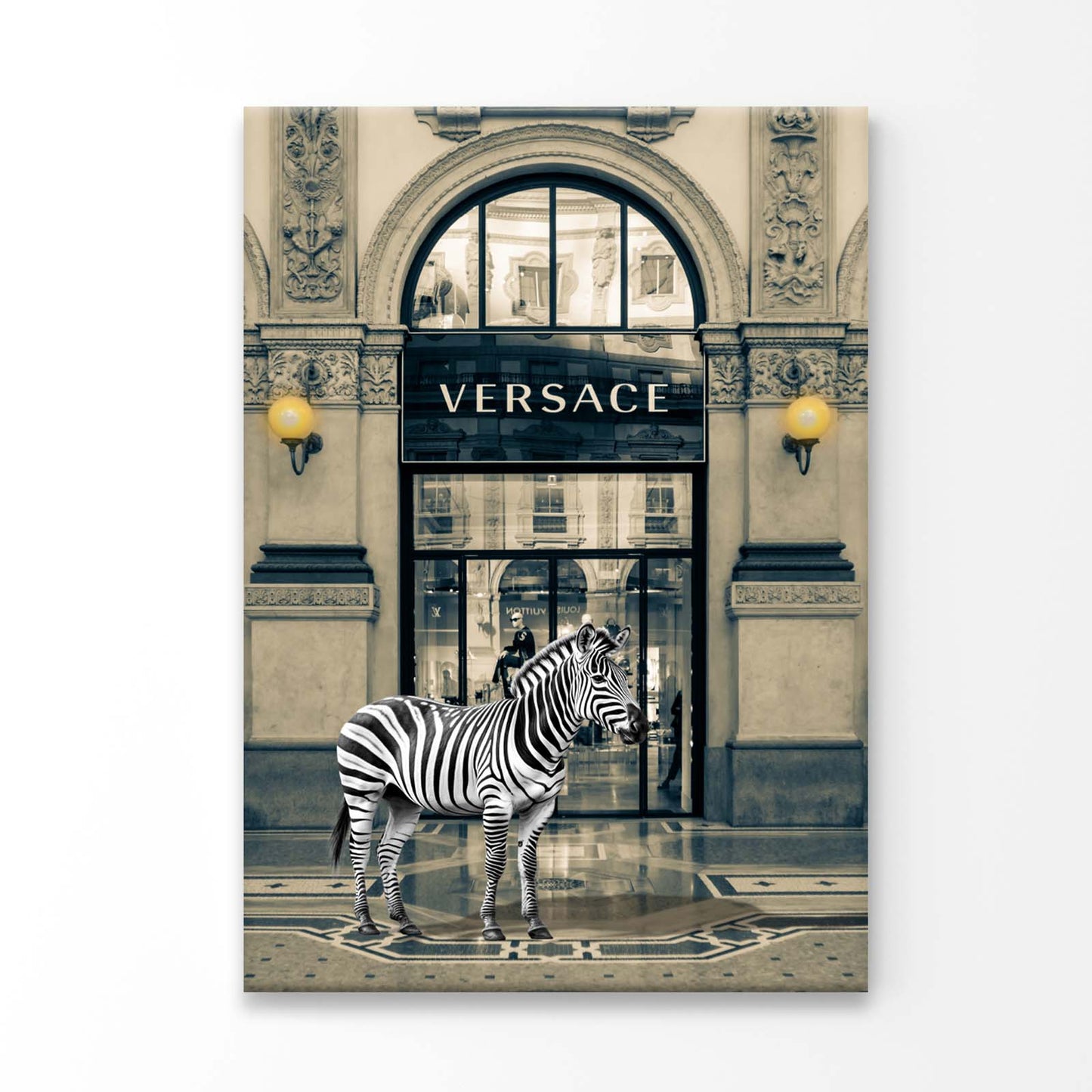 Fashion Store, Zebra 3D Design Acrylic Glass Print Tempered Glass Wall Art 100% Made in Australia Ready to Hang