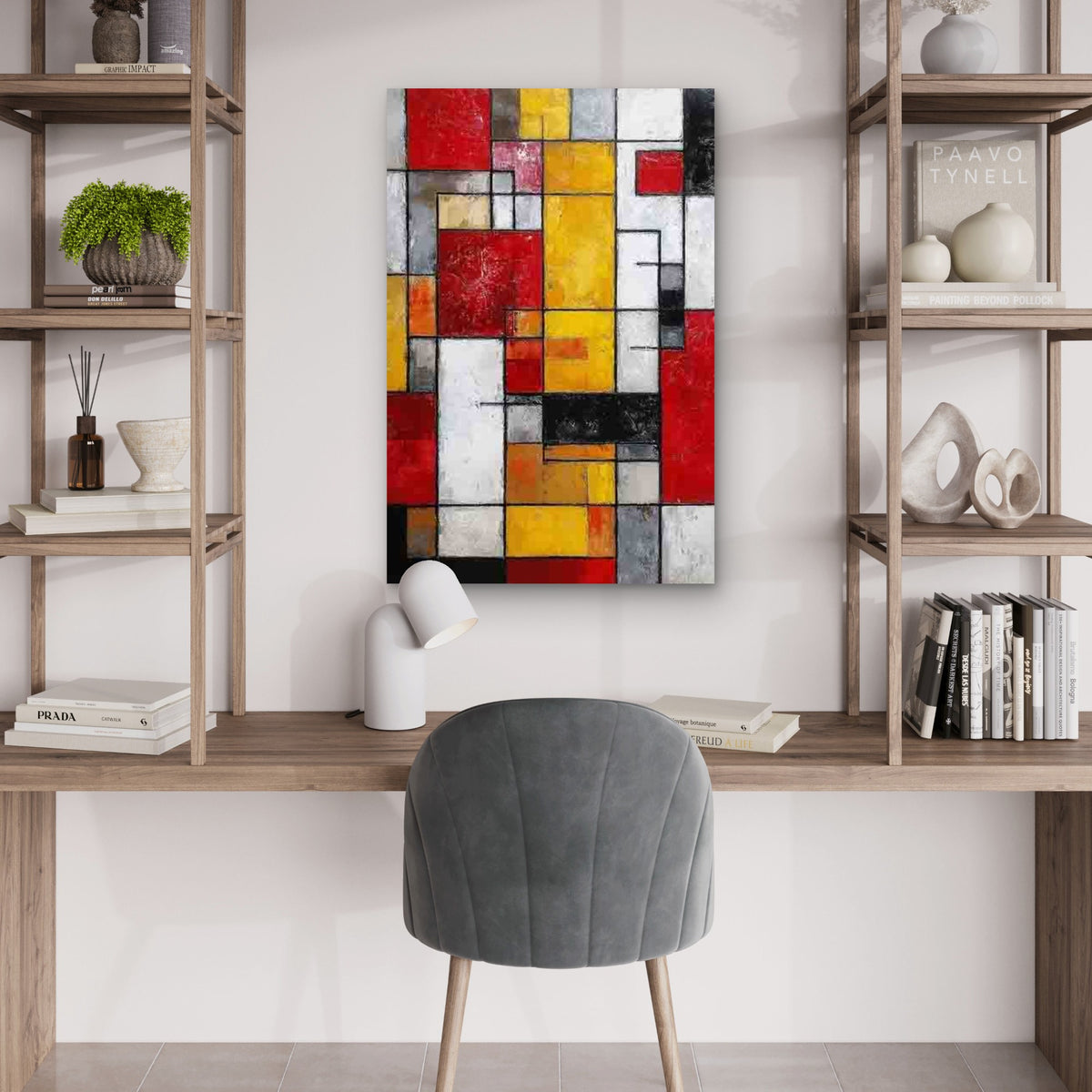 Modern Geometric Abstract 60x90cm Metal Print Ready to Hang