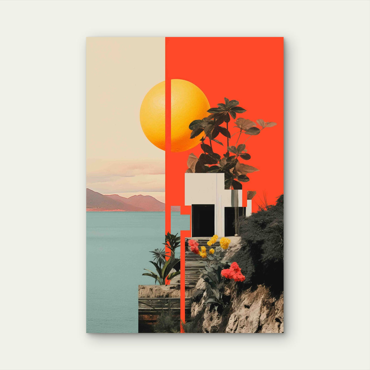 Abstract Horizon 60x90cm Metal Print Ready to Hang