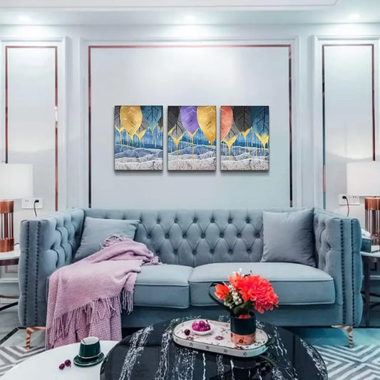 3pcs Boho & Fashion Decor  Metal Print Ready to Hang Art