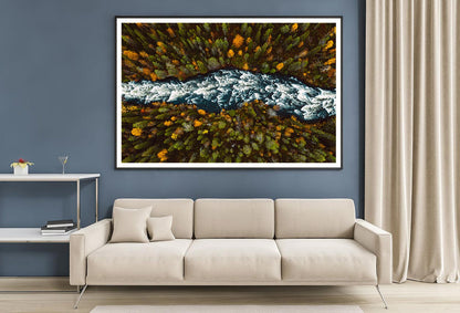 River Through Fall Forest Autumn Home Decor Premium Quality Poster Print Choose Your Sizes