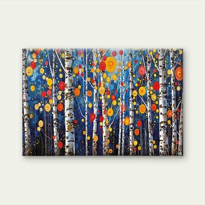 Vibrant Blooming Flower Forest Wall Art Decor 100% Australian Made