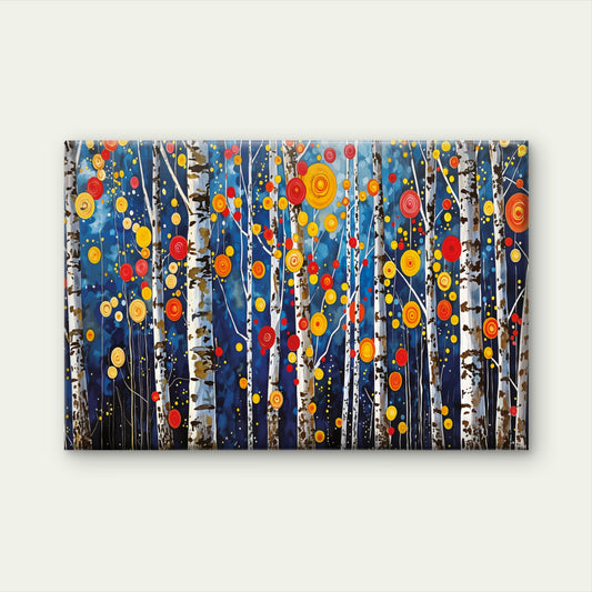Vibrant Blooming Flower Forest Wall Art Decor 100% Australian Made