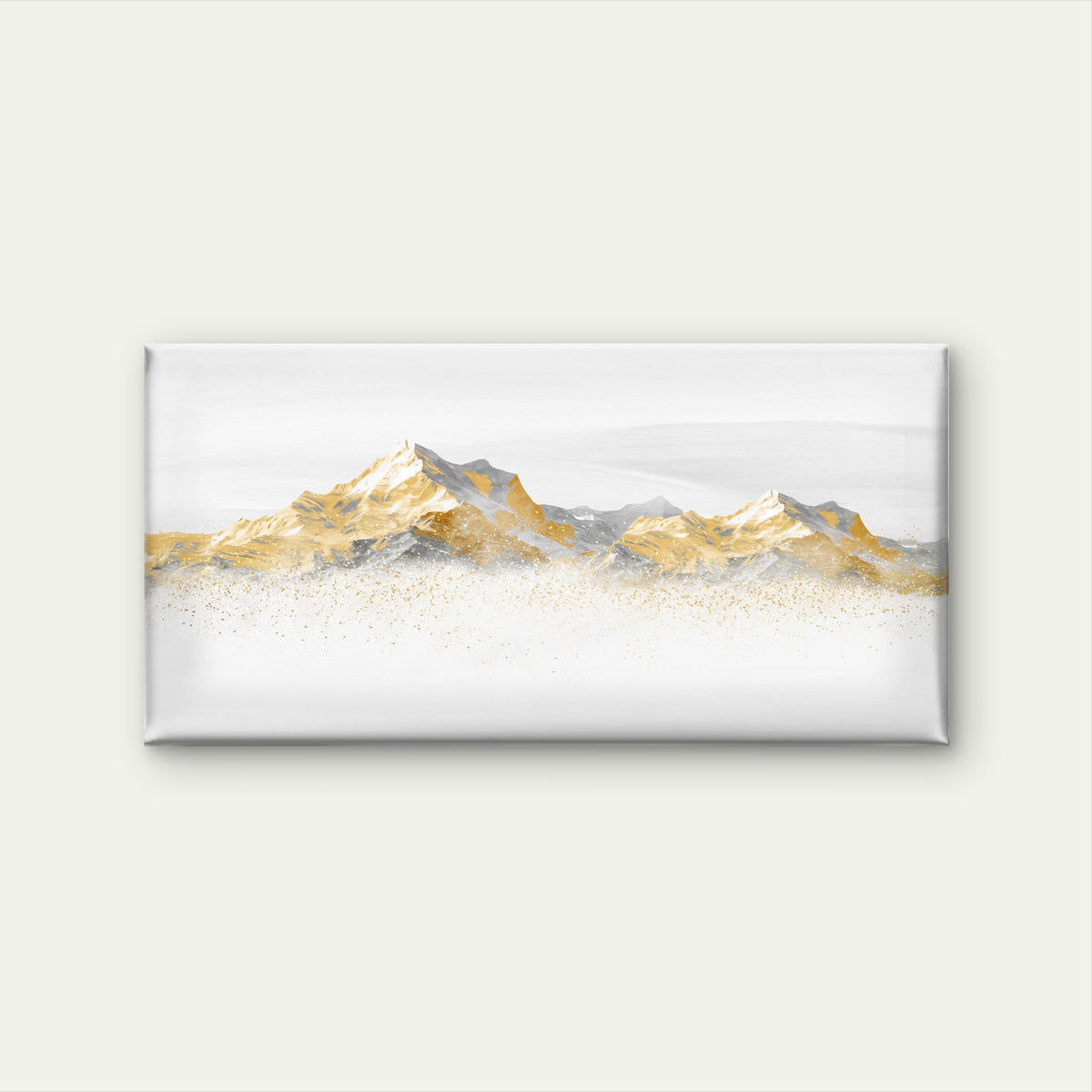 Abstract Gold Leaf Mountain Ridge Wall Art Canvas Office Home Framed 120x60cm