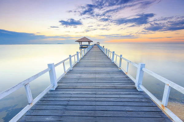 Wooden Pier Over Stunning Lake Photograph 90x60cm Print 100% Australian Made