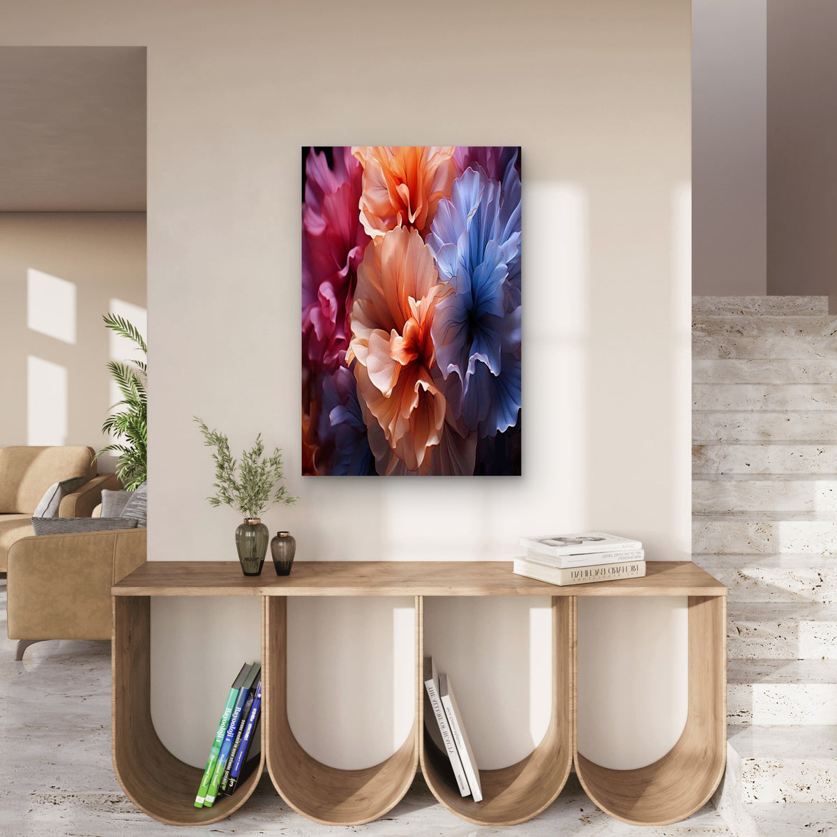 Vibrant Petals In Bloom 60x90cm Metal Print Ready to Hang