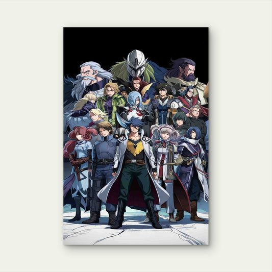 Anime Main Characters Group 60x90cm Metal Print Ready to Hang