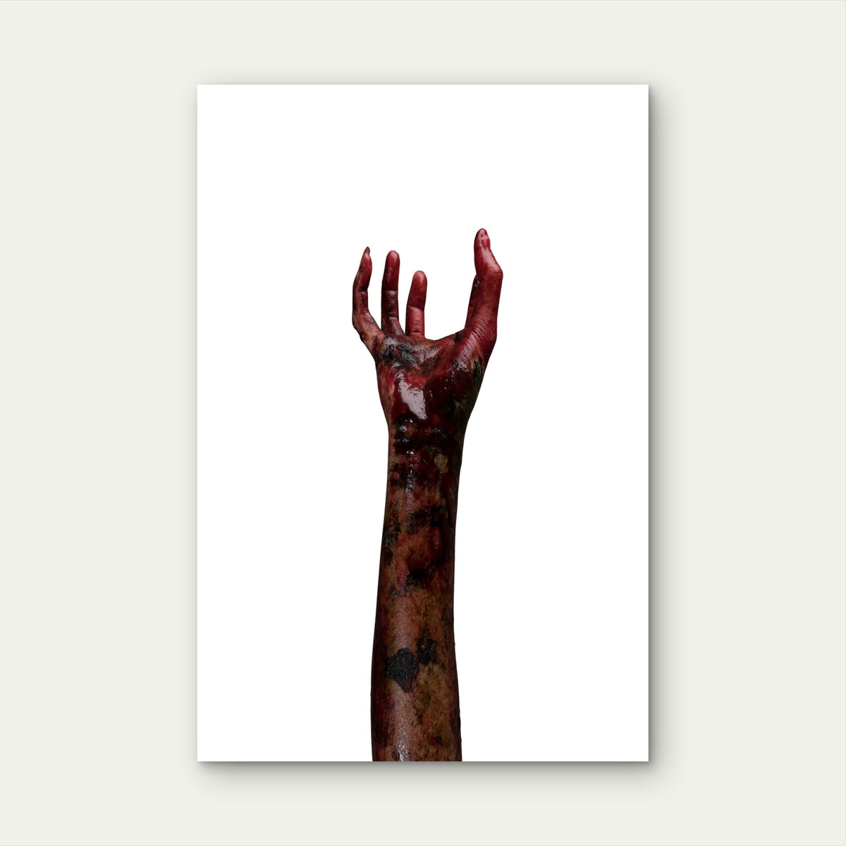 Blood Zombie Hands Zombie Theme 60x90cm Metal Print Ready to Hang