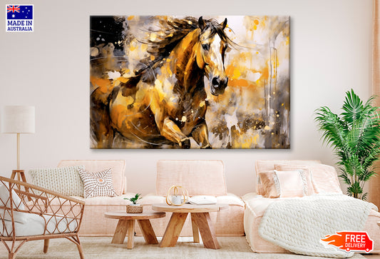 Abstract, Paint Horse Oil Painting Wall Art Limited Edition High Quality Print