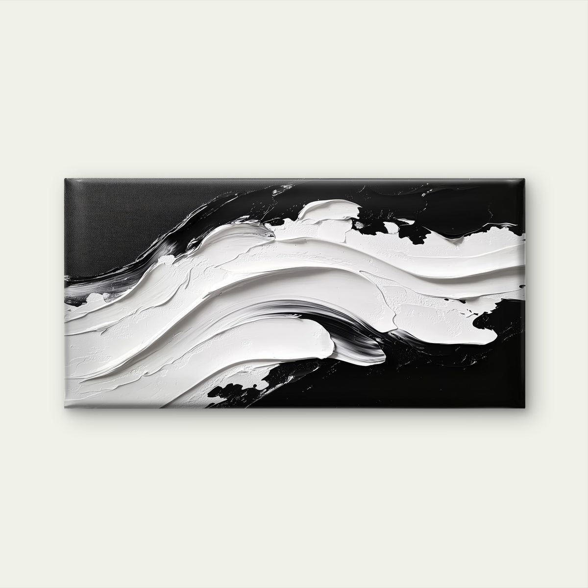 Minimalist Black White Abstract Wall Art Canvas Office Home Framed 120x60cm