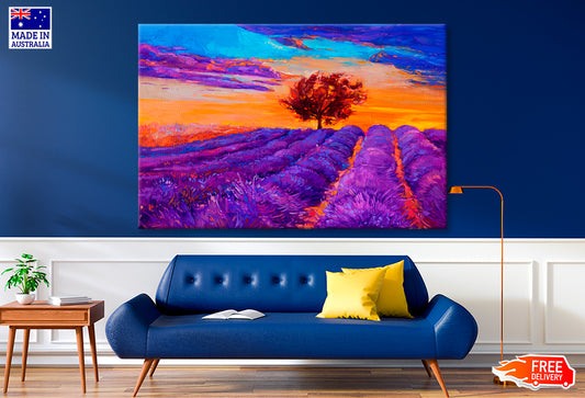 Lavender Fields Oil Painting Wall Art Limited Edition High Quality Print