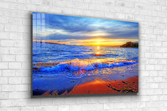 Seaside Cloudy Sky View UV Direct Aluminum Print Australian Made Quality