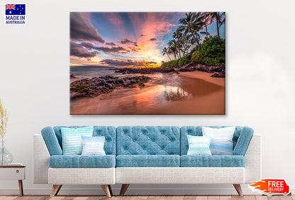 Hawaiian Sunset Wonder  Wall Art Decor 100% Australian Made