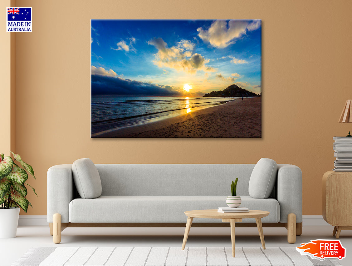 Beautiful Sunset Beach Scenery in Thailand 90x60cm Print 100% Australian Made