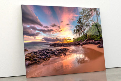 Hawaiian Sunset Wonder  Acrylic Glass Print Tempered Glass Wall Art 100% Made in Australia Ready to Hang