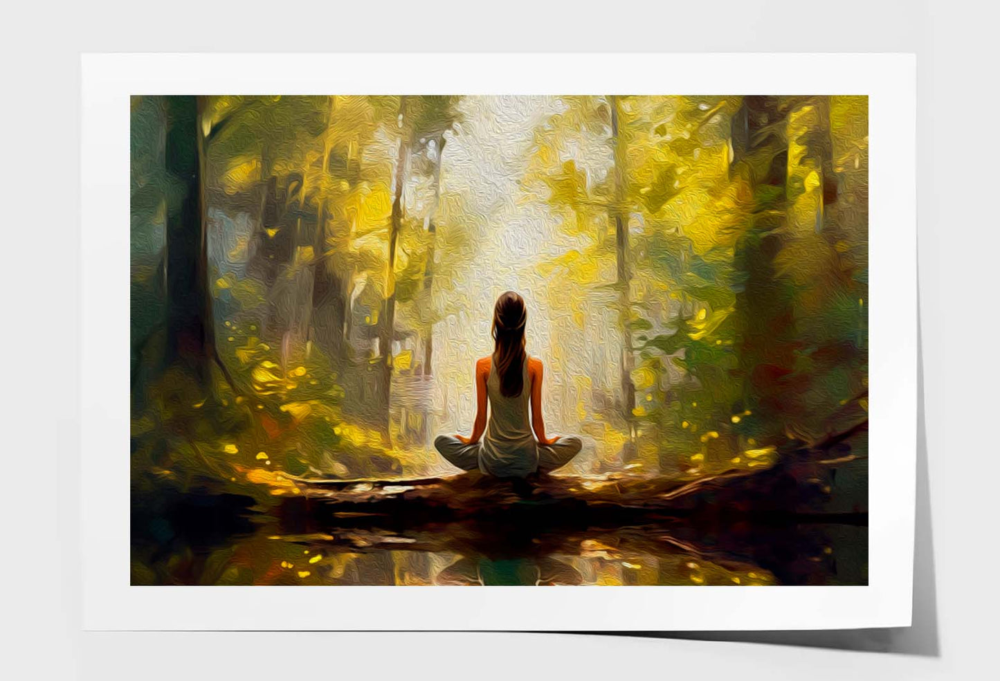 Mystical Forest Girl & Nature View Wall Art Limited Edition High Quality Print