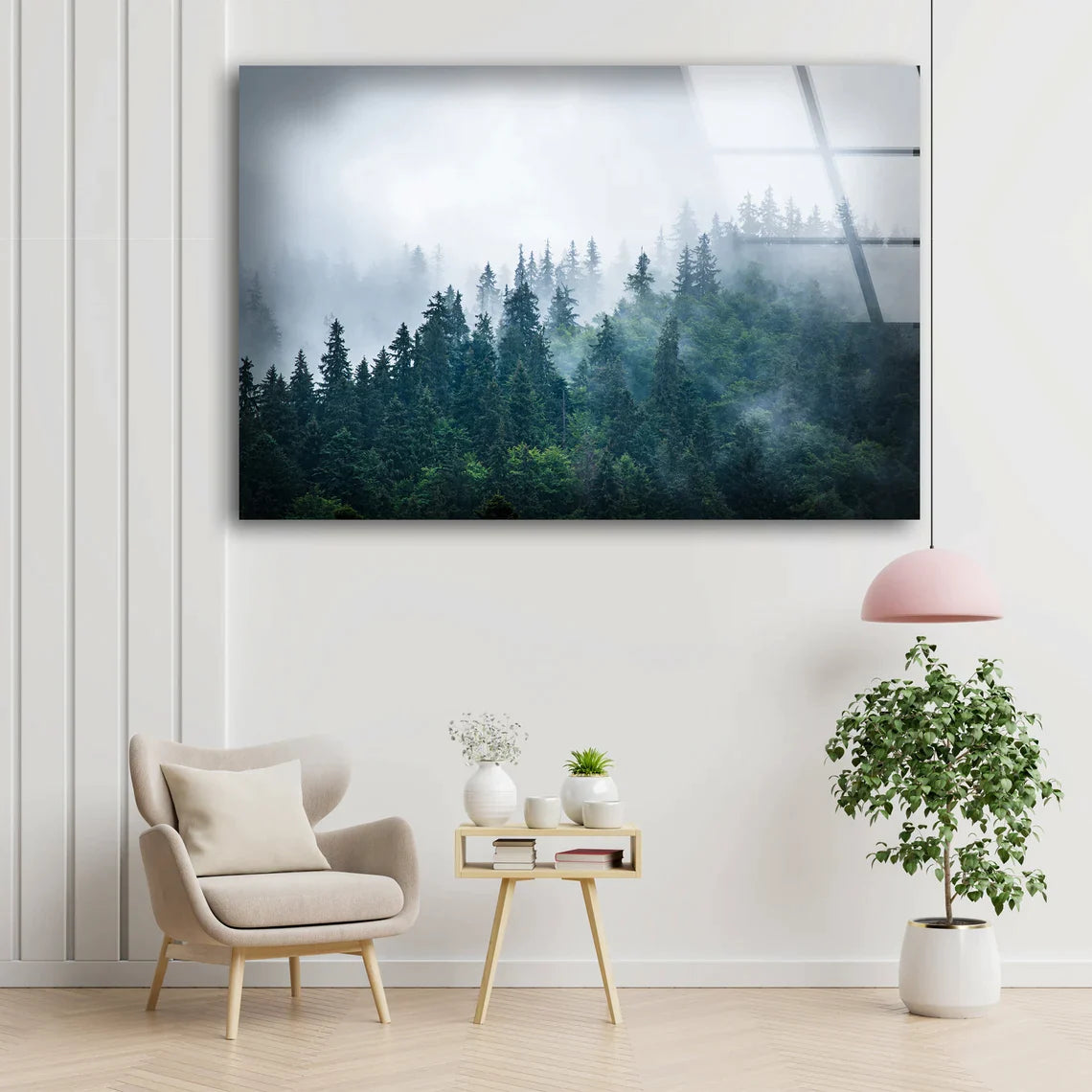 Misty Forest Photograph UV Direct Aluminum Print Australian Made Quality