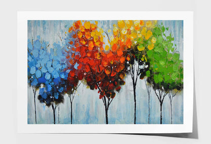 Romantic Colorful Heart-Shaped Tree Wall Art Limited Edition High Quality Print