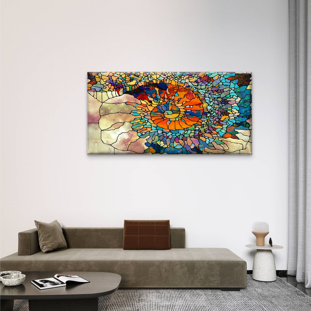 Colorful Nautilus Shell Motif Wall Art Canvas Office Home Room Framed 120x60cm