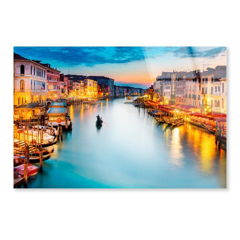 Venice, Canal Grande - Italy Acrylic Glass Print Tempered Glass Wall Art 100% Made in Australia Ready to Hang