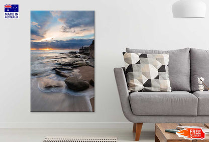 Sunrise View Of Rocky Coastline Print 100% Australian Made