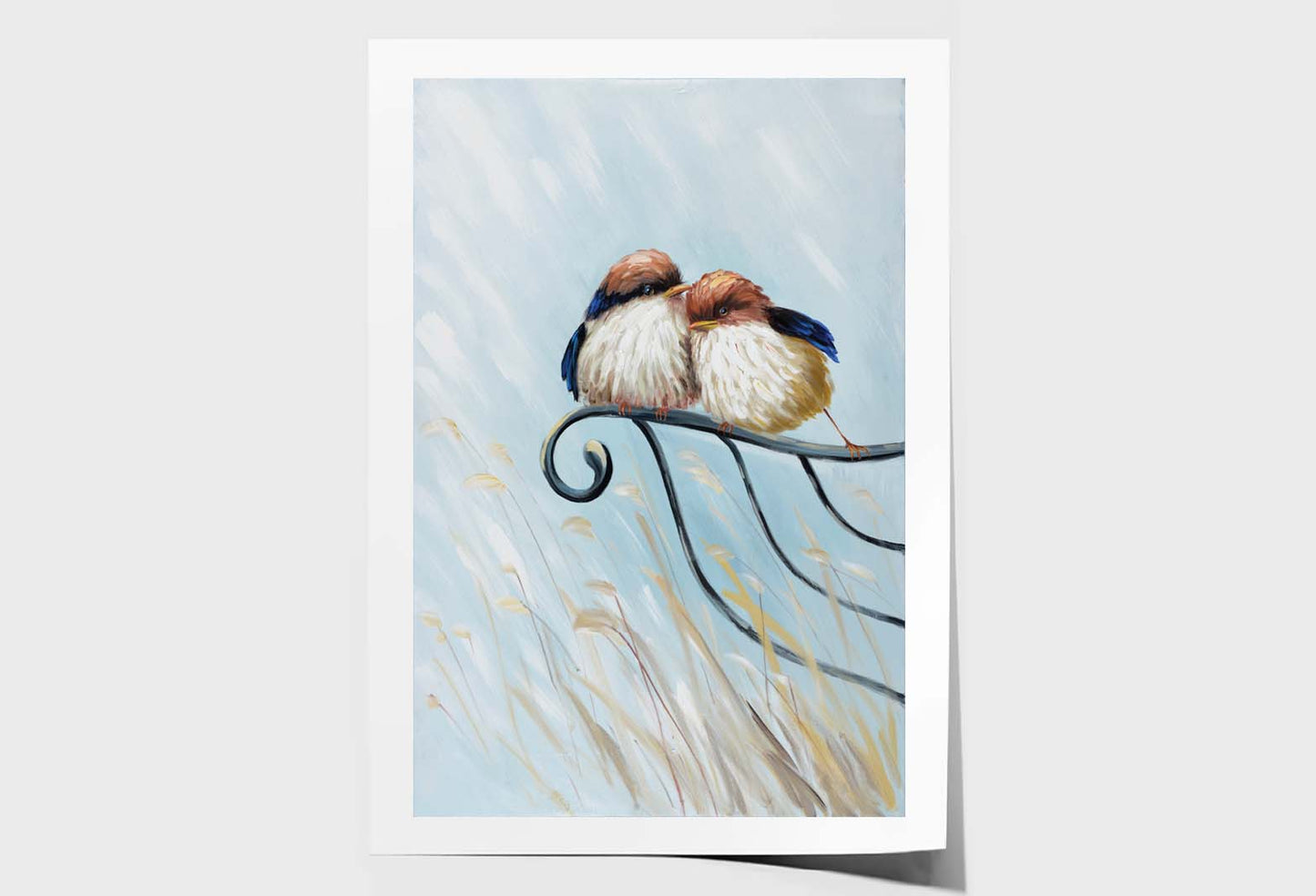 Loving Birds Oil Painting Wall Art Limited Edition High Quality Print