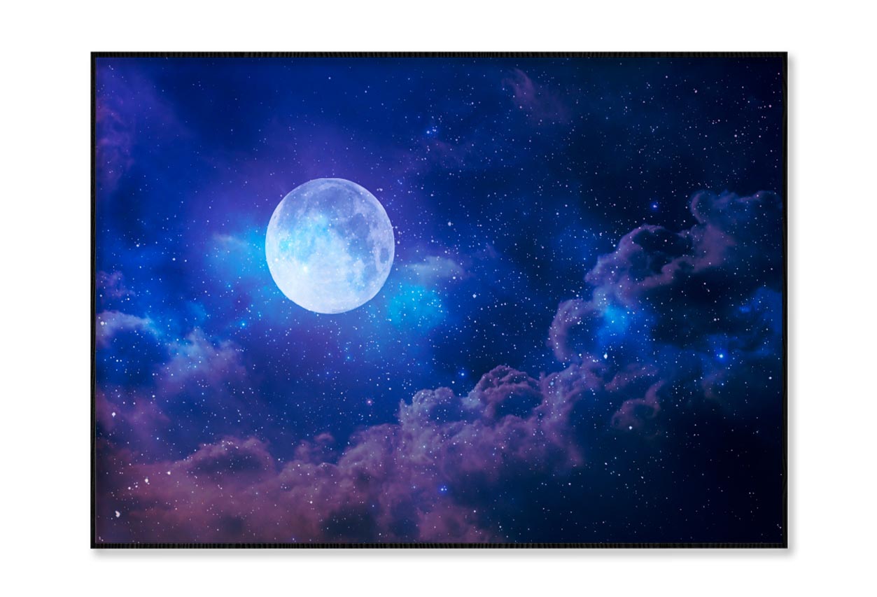 Full Moon in The Night SkyHome Decor Premium Quality Poster Print Choose Your Sizes