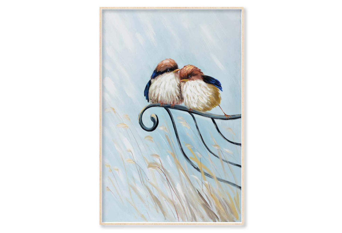 Loving Birds Oil Painting Wall Art Limited Edition High Quality Print