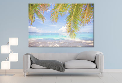 Coconut Tree Shade in Beach Print 100% Australian Made