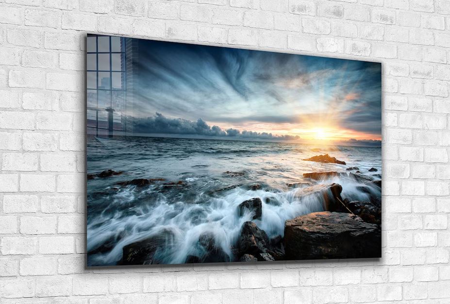 Ocean Sunset Beach UV Direct Aluminum Print Australian Made Quality