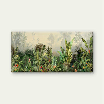 Botanical Tropical Jungle Leaves Wall Art Canvas Office Home Room Framed 120x60cm