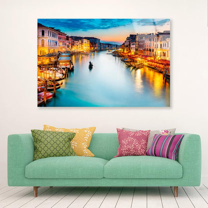 Venice, Canal Grande - Italy Acrylic Glass Print Tempered Glass Wall Art 100% Made in Australia Ready to Hang