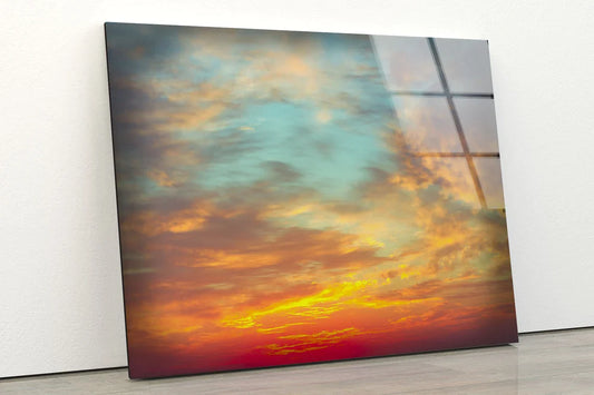 Sunset Sky Scenery UV Direct Aluminum Print Australian Made Quality