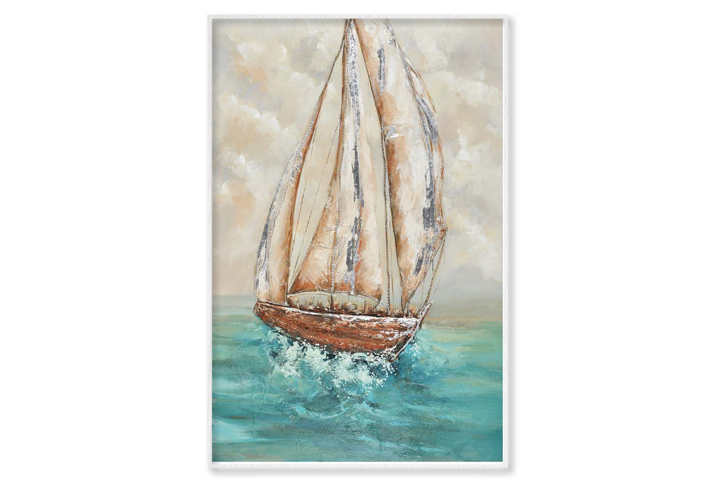 Sea, Sailing Boat, Fabric, Nature Wall Art Limited Edition High Quality Print