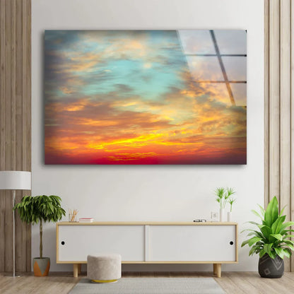 Sunset Sky Scenery UV Direct Aluminum Print Australian Made Quality