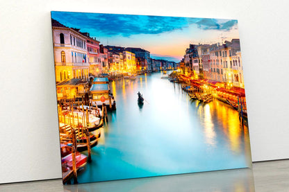 Venice, Canal Grande - Italy Acrylic Glass Print Tempered Glass Wall Art 100% Made in Australia Ready to Hang