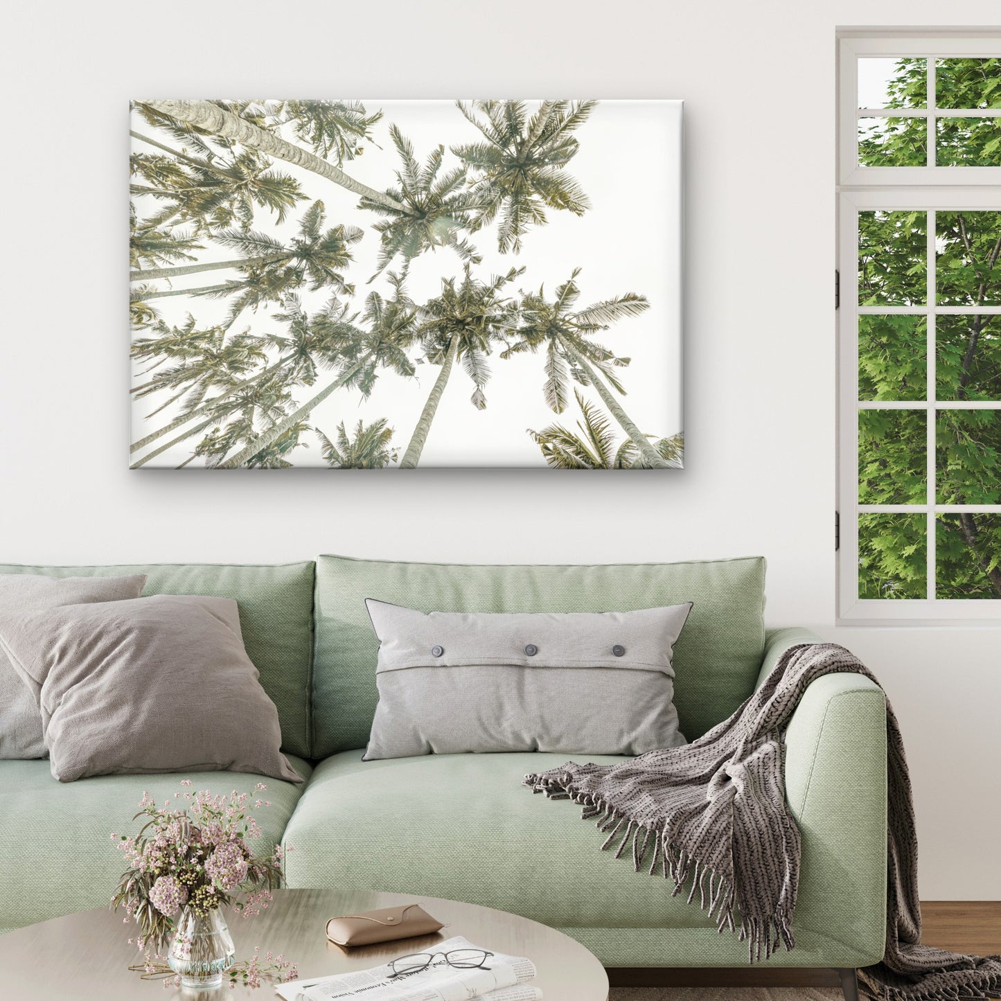 Bohemian Tropical Palm Trees Florida Beach Wall Art Decor 100% Australian Made