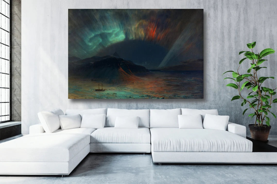 Frederic Edwin Church, Aurora Borealis UV Direct Aluminum Print Australian Made Quality