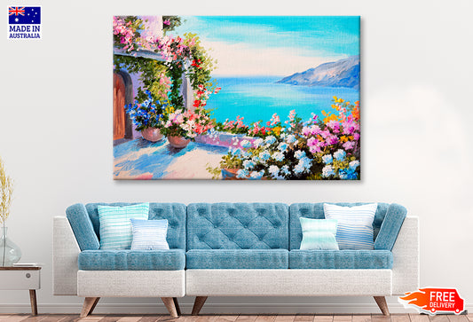 House Near The Sea Oil Painting Wall Art Limited Edition High Quality Print