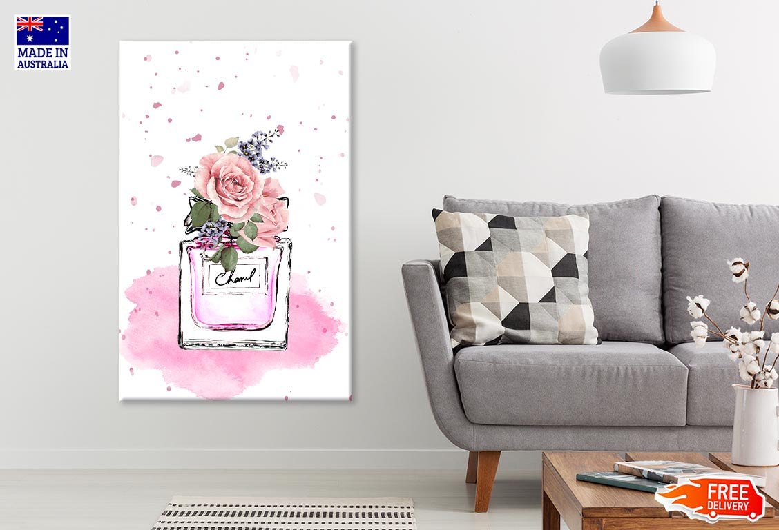 Pink Colored Flower Perfume Print 100% Australian Made